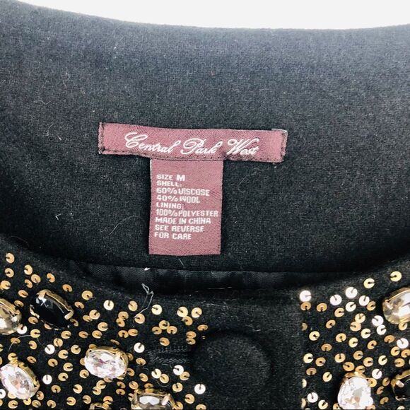 Central Park West | gems embellished top Sz M - Picture 3 of 6